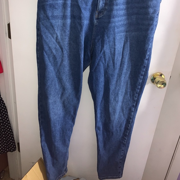 Blue High Rise Denim Jeans No Rips - Picture 2 of 5
